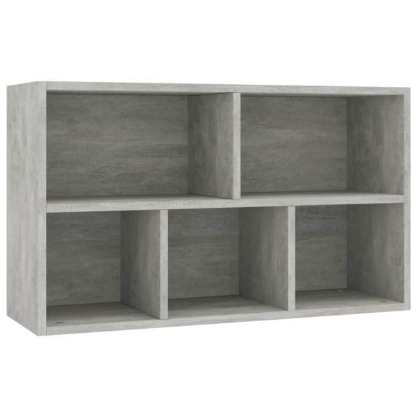  Bücherregal/Sideboard Betongrau 50x25x80 cm Holzwerkstoff