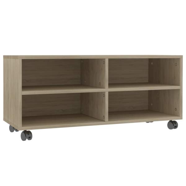  TV-Schrank mit Rollen Sonoma-Eiche 90x35x35 cm Holzwerkstoff