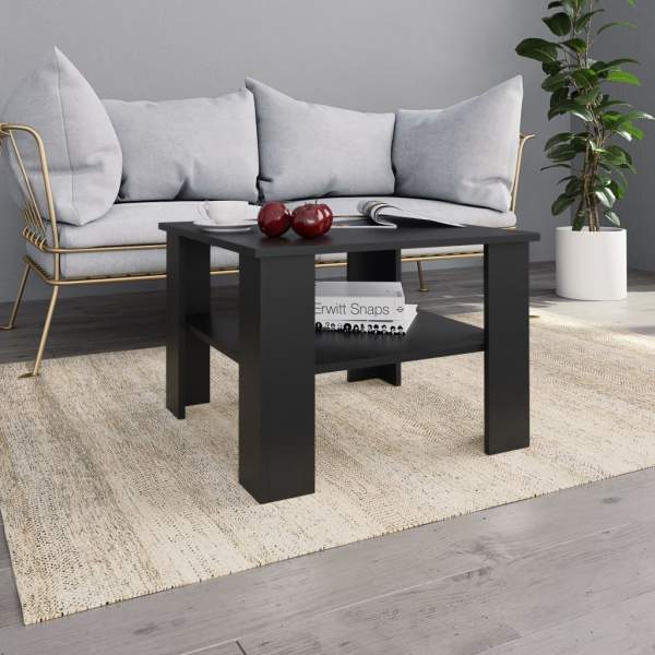  Couchtisch Schwarz 60x60x42 cm Holzwerkstoff