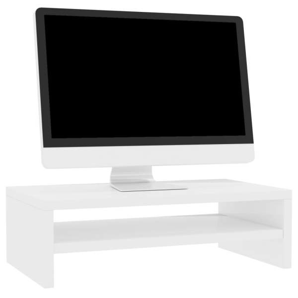  Monitorständer Hochglanz-Weiß 42x24x13 cm Holzwerkstoff