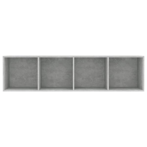  Bücherregal/TV-Schrank Betongrau 143×30×36 cm