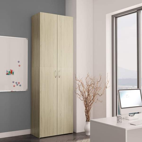  Büroschrank Sonoma-Eiche 60x32x190 cm Holzwerkstoff