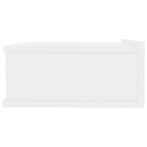  Hängende Nachttische 2 Stk. Hochglanz-Weiß 40x30x15 cm