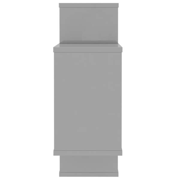  Wandregale Hochglanz-Grau 104x20x58,5 cm Holzwerkstoff