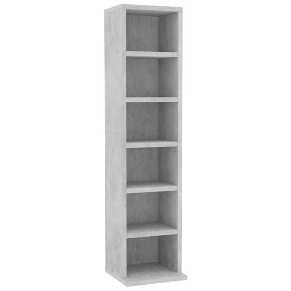  CD-Schrank Betongrau 21x20x88 cm Holzwerkstoff