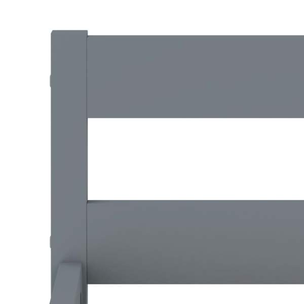  Bettgestell Grau Massivholz Kiefer 90×200 cm