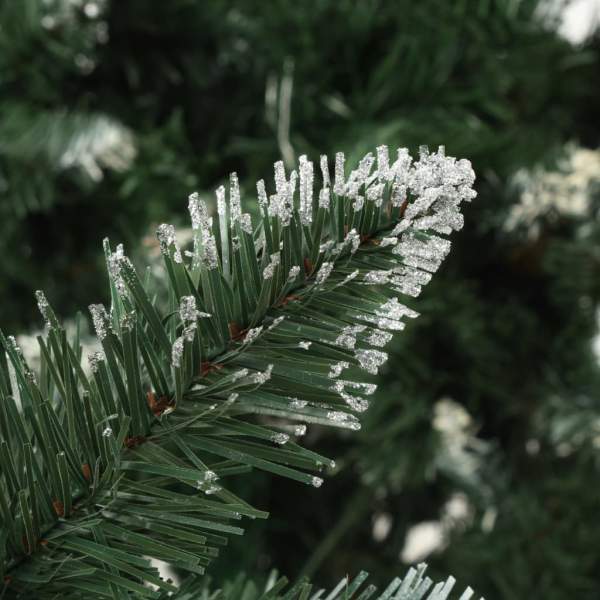  Künstlicher Weihnachtsbaum Kiefernzapfen Weißem Glitzer 150 cm