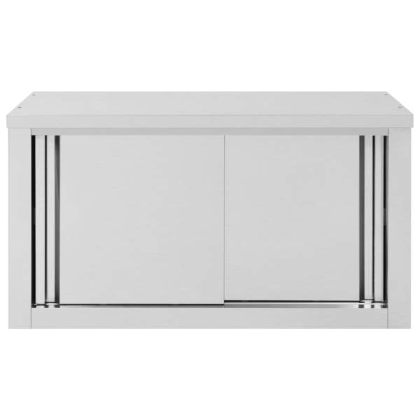  Wandhängeschrank mit Schiebetüren 90×40×50 cm Edelstahl