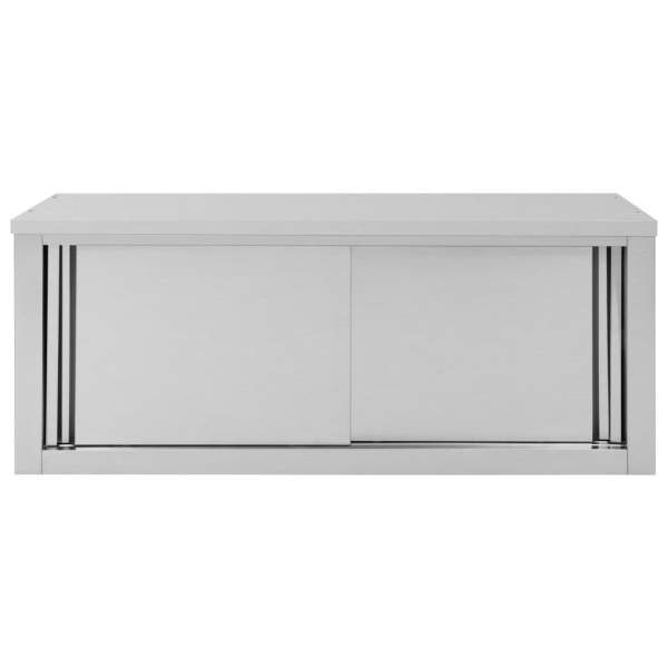  Wandhängeschrank mit Schiebetüren 120×40×50 cm Edelstahl