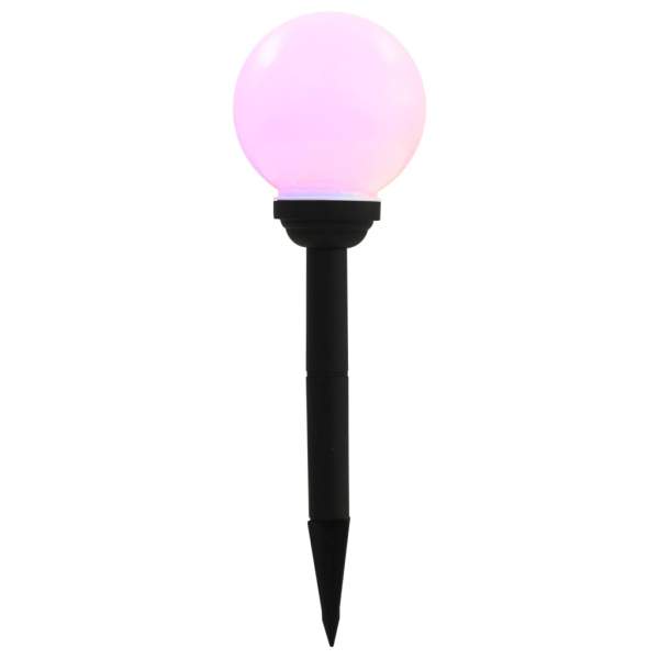  Außen-Solarlampen 8 Stk. LED Kugel 15 cm RGB