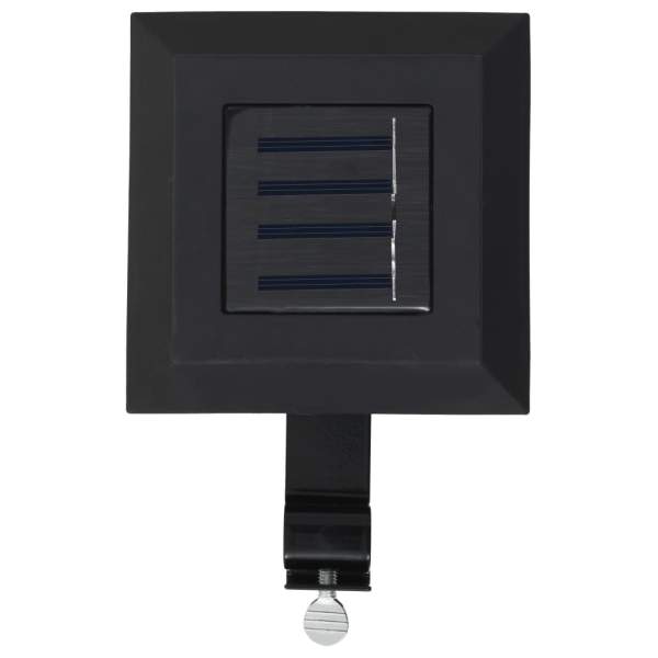  Solar-Außenleuchten 12 Stk. LED Rechteckig 12 cm Schwarz