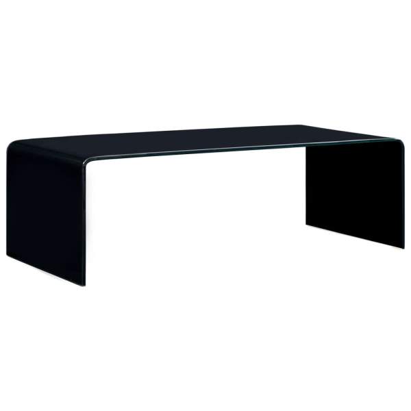  Couchtisch Schwarz 98 x 45 x 31 cm Hartglas 