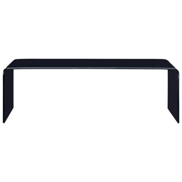  Couchtisch Schwarz 98 x 45 x 31 cm Hartglas 