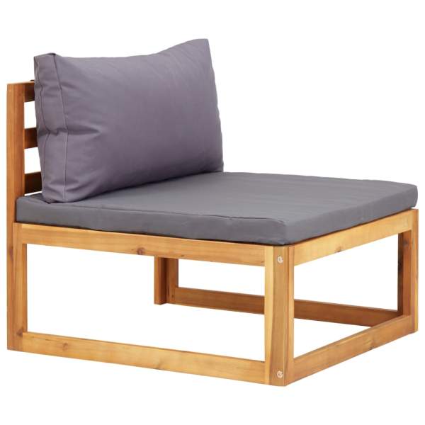  6-tlg. Garten-Lounge-Set mit Auflagen Massivholz Akazie