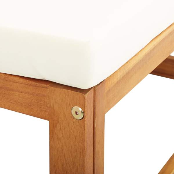  5-tlg. Garten-Lounge-Set mit Auflagen Massivholz Akazie