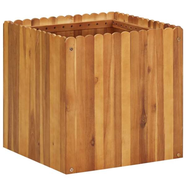  Pflanzkübel 50 x 50 x 50 cm Massivholz Akazie
