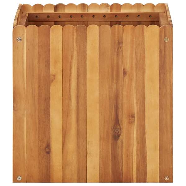  Pflanzkübel 50 x 50 x 50 cm Massivholz Akazie
