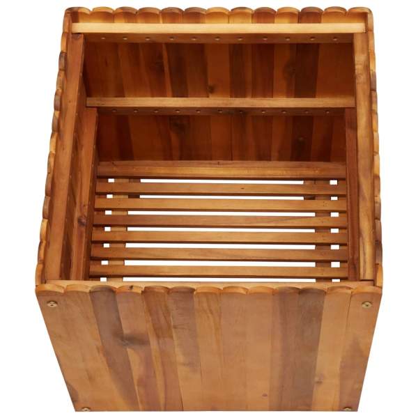  Pflanzkübel 50 x 50 x 50 cm Massivholz Akazie