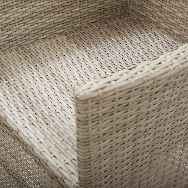  Garten-Liegestühle 2 Stk. mit Auflagen Poly Rattan Beige