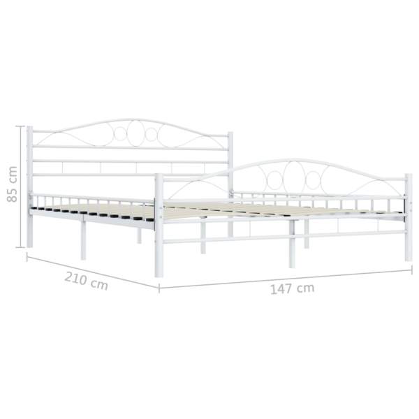  Bettgestell Weiß Metall 140×200 cm