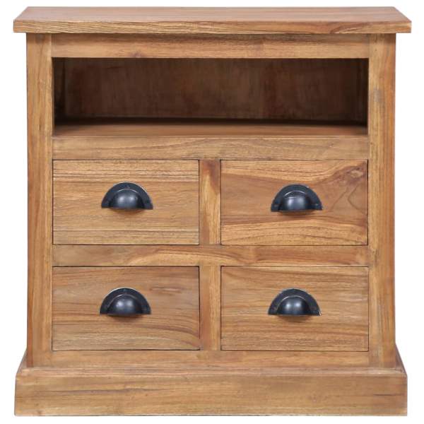  Beistellschrank 60 x 30 x 60 cm Massivholz Teak