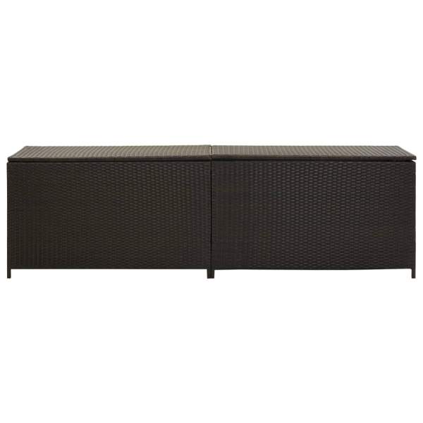  Gartenbox Poly Rattan 200×50×60 cm Braun