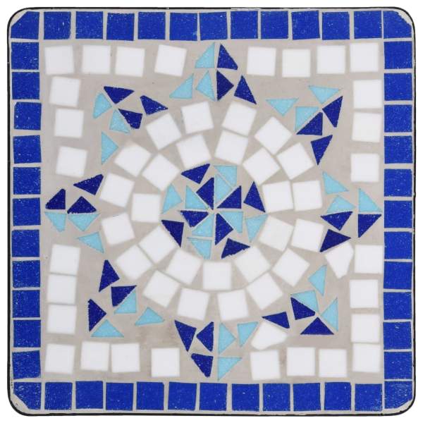  Beistelltisch Mosaik Keramik Blau und Weiß