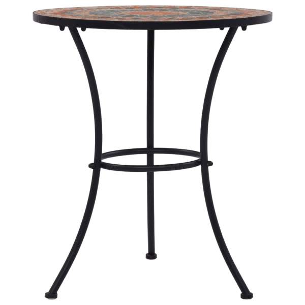  Mosaik-Bistrotisch Orange/Grau 60 cm Keramik