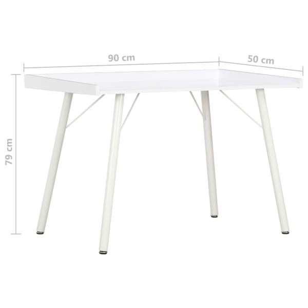  Schreibtisch Weiß 90×50×79 cm