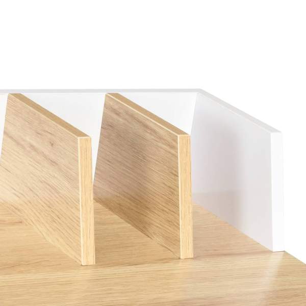  Schreibtisch Weiß und Natur 80x50x84 cm