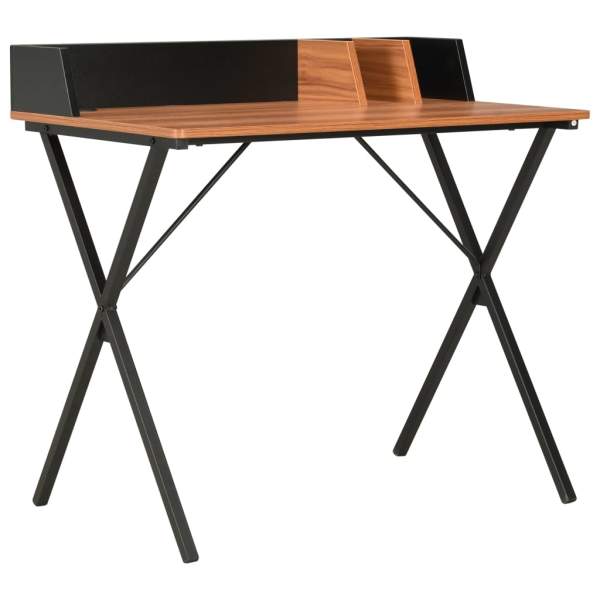  Schreibtisch Schwarz und Braun 80x50x84 cm