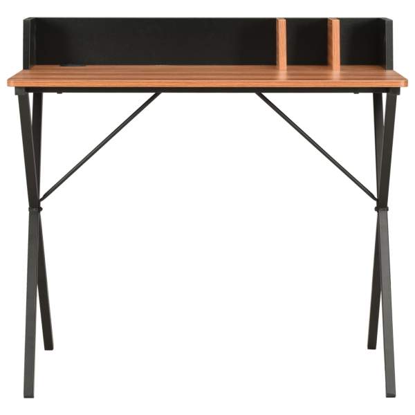  Schreibtisch Schwarz und Braun 80x50x84 cm