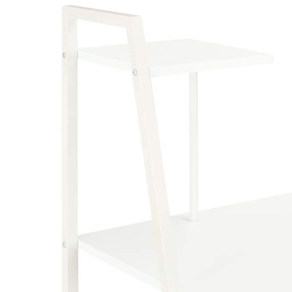  Schreibtisch mit Regaleinheit Weiß 102×50×117 cm 