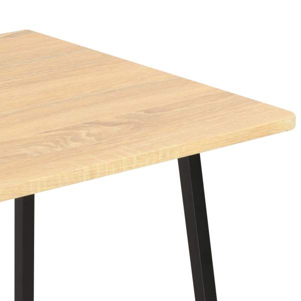  Schreibtisch mit Regaleinheit Schwarz und Eiche 102×50×117 cm 