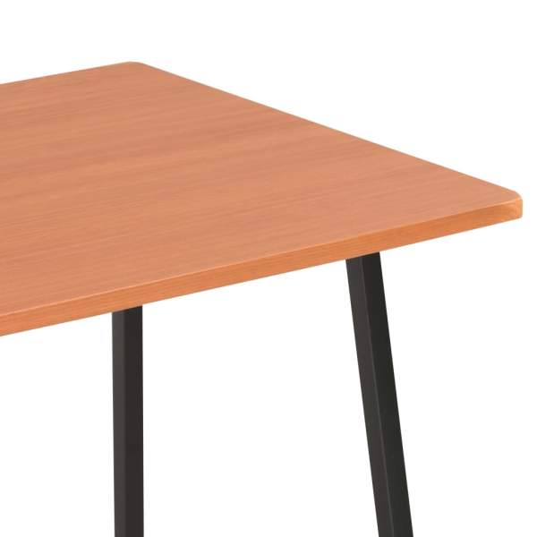  Schreibtisch mit Regaleinheit Schwarz und Eiche 102×50×117 cm