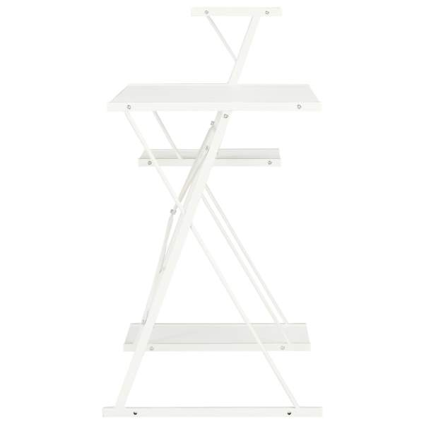  Schreibtisch mit Regal Weiß 116×50×93 cm