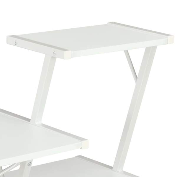  Schreibtisch mit Regal Weiß 116×50×93 cm