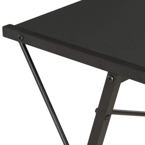  Schreibtisch mit Regal Schwarz 116×50×93 cm