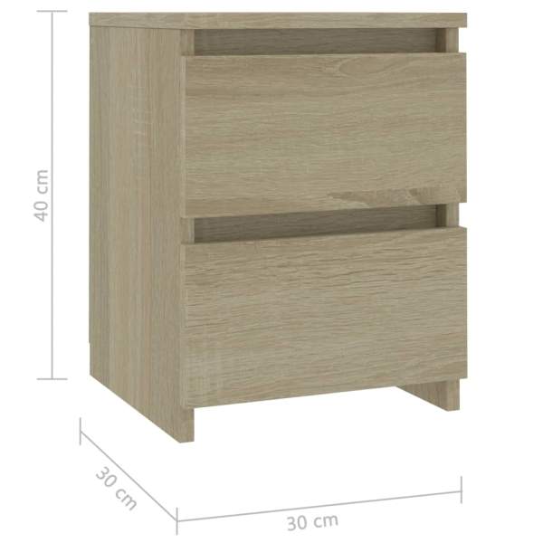  Nachttisch Sonoma-Eiche 30x30x40 cm Holzwerkstoff