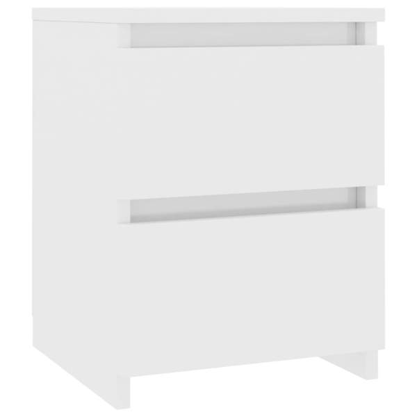  Nachttisch Hochglanz-Weiß 30x30x40 cm Holzwerkstoff