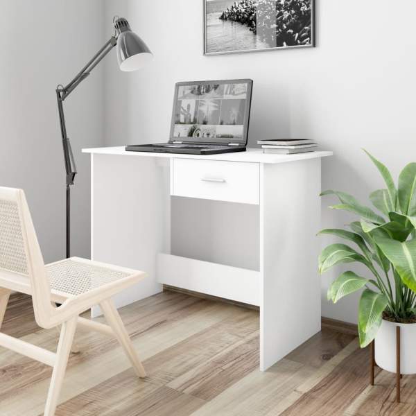  Schreibtisch Weiß 100x50x76 cm Holzwerkstoff