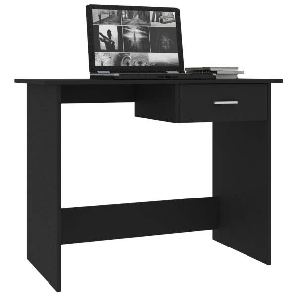  Schreibtisch Schwarz 100×50×76 cm Holzwerkstoff