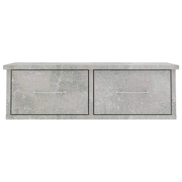  Wand-Schubladenregal Betongrau 60x26x18,5 cm Holzwerkstoff