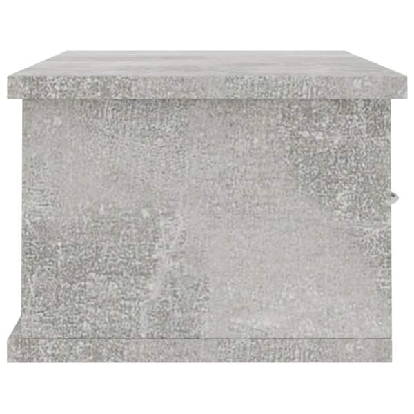  Wand-Schubladenregal Betongrau 60x26x18,5 cm Holzwerkstoff