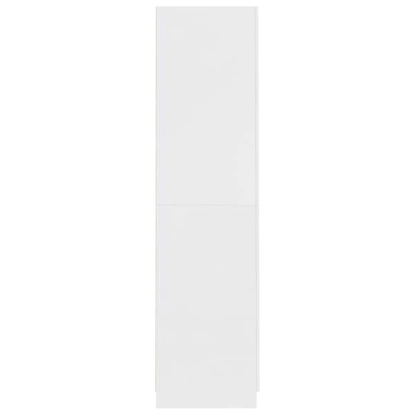  Kleiderschrank Weiß 90x52x200 cm Holzwerkstoff