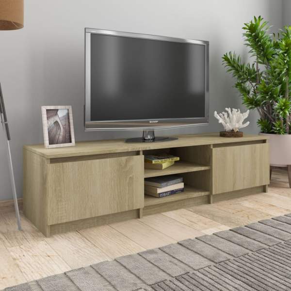  TV-Schrank Sonoma-Eiche 140x40x35,5 cm Holzwerkstoff