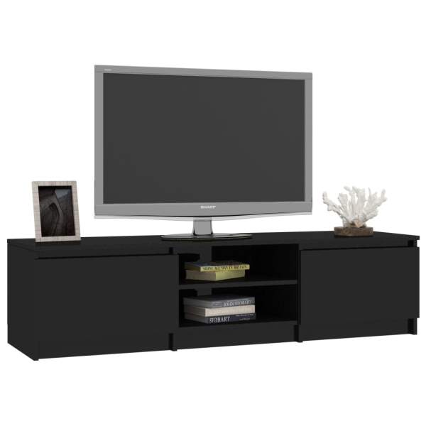 TV-Schrank Hochglanz-Schwarz 140x40x35,5 cm Spanplatte - sinni.ch