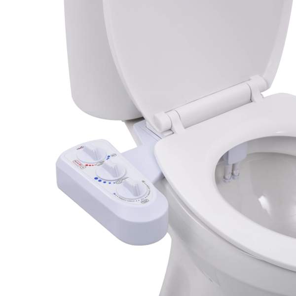  Bidet-Aufsatz für Toilettensitz Heiß-/Kaltwasser Doppeldüsen