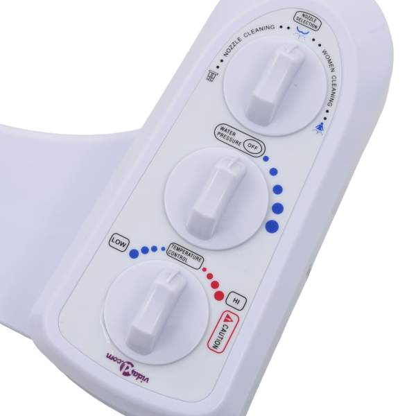  Bidet-Aufsatz für Toilettensitz Heiß-/Kaltwasser Doppeldüsen