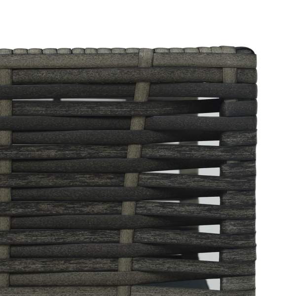  3-tlg. Bistro-Set mit Auflagen Poly Rattan Grau